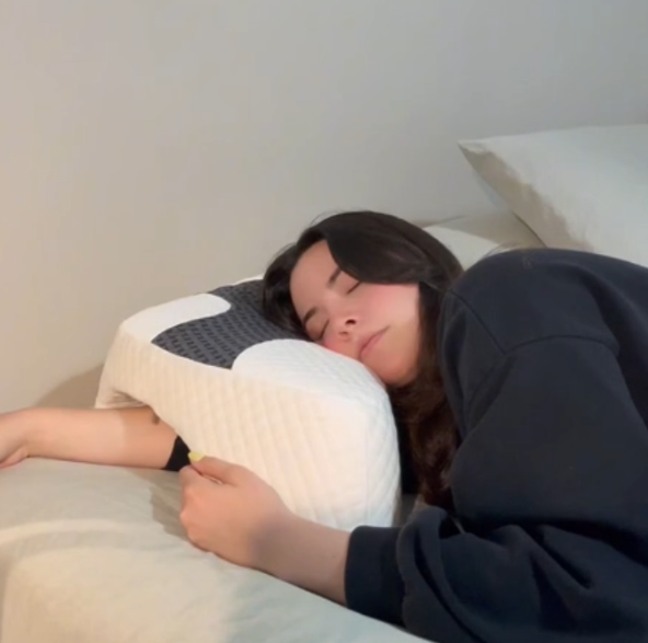 DreamPillow on the bed at home